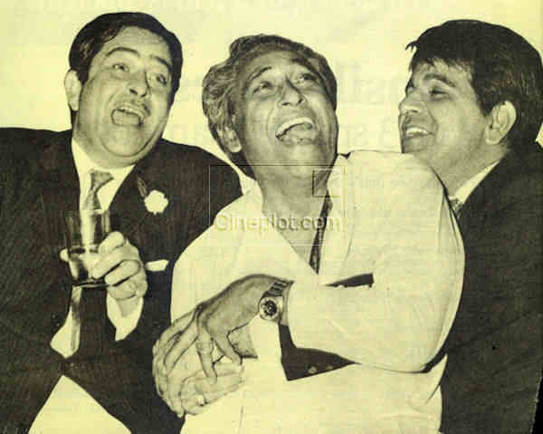 From Left to Right - Raj Kapoor, Ashok Kumar and Dilip Kumar