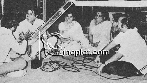 Dilip Kumar playing sitar