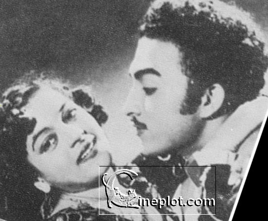 Nalini Jaywant and Suresh in Jadoo (1951) - Publicity Still