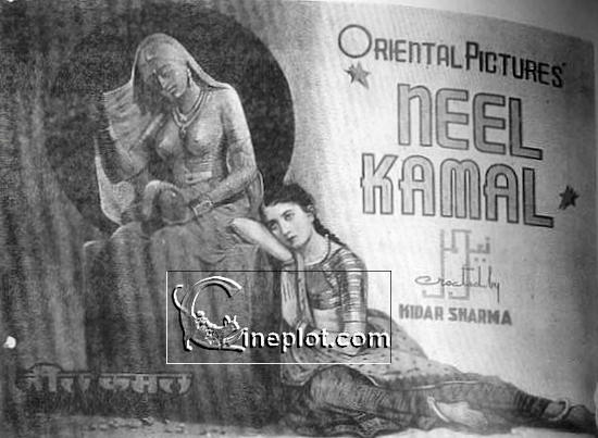 Neel Kamal (1947) publicity still. Neel Kamal marked the debuts of Raj Kapoor and Madhubala in leading roles.
